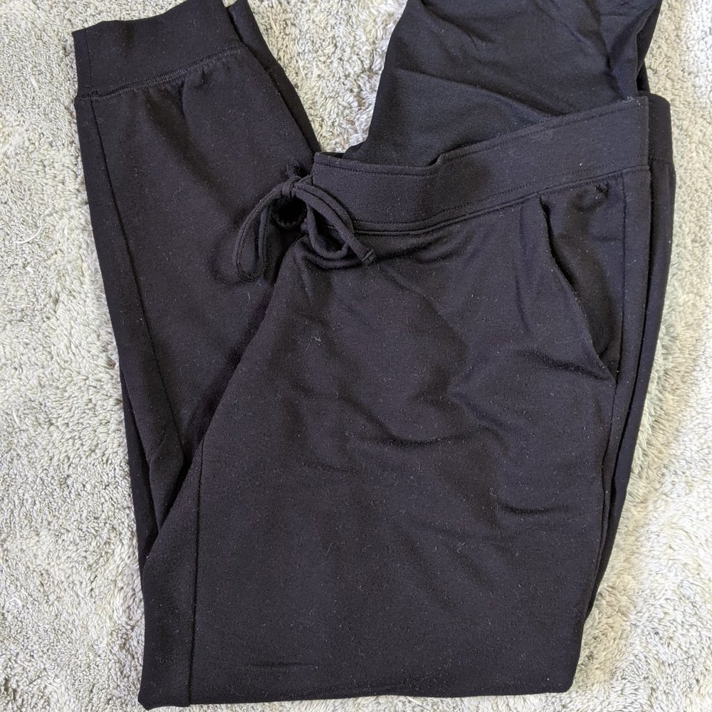 Black a:glow Maternity Jogger Sweatpants Size Large (though pants say Medium)